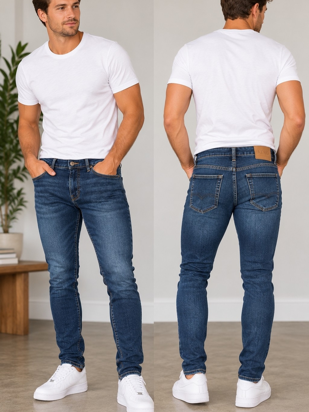 Aéropostale Super Skinny Jeans Men’s 31x30 Dark Wash Stretch Denim